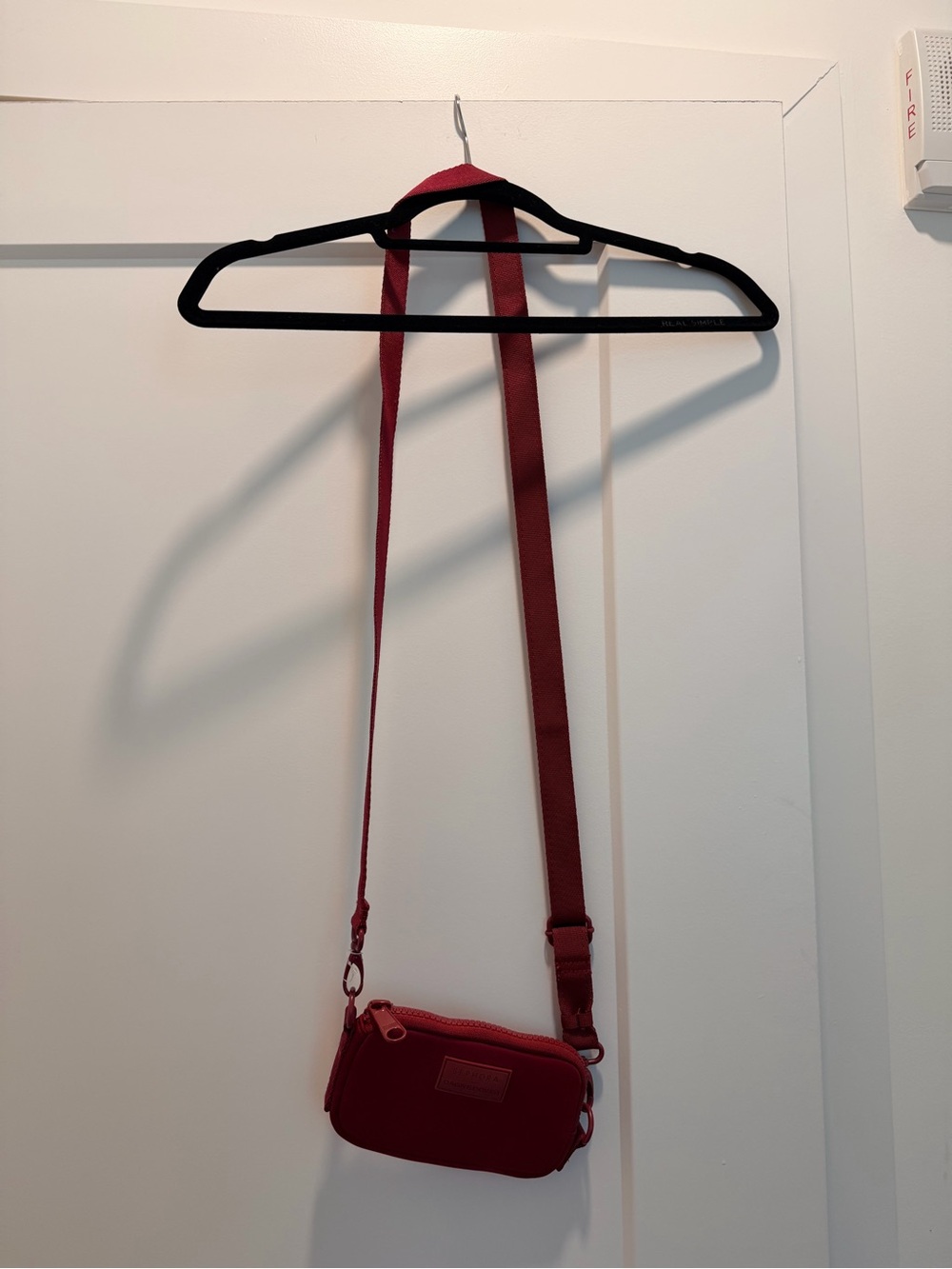 Sephora Dagne Dover Crimson Red Crossbody Pouch - Picture 4 of 5